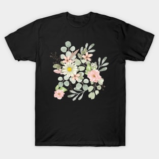 Pastel watercolor floral T-Shirt